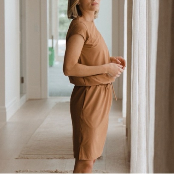 Albion Sand Going Places Dress Tan Size Small - Picture 2 of 11